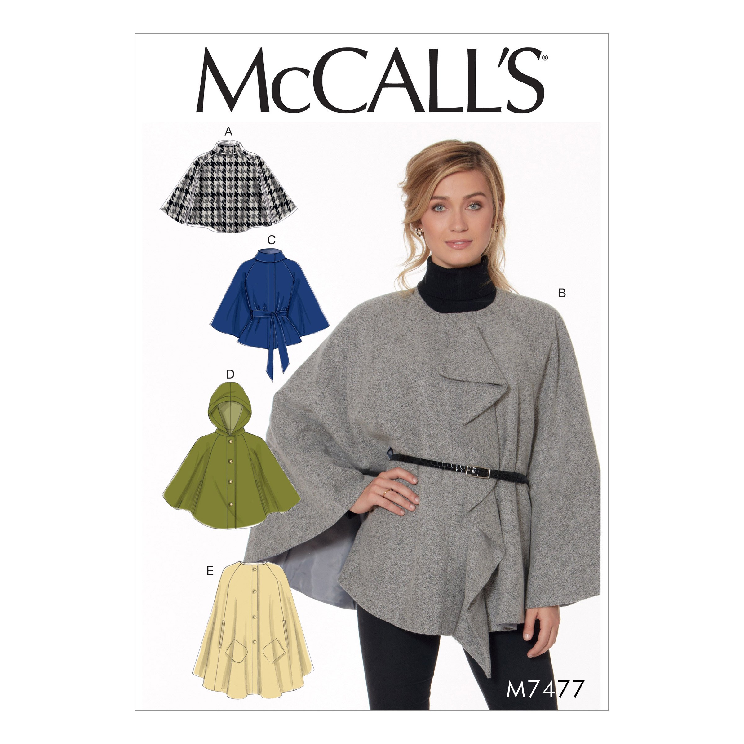 Mccall's Patterns Misses Capes and Belt, Multi-Colour, Sizes XSM-MED