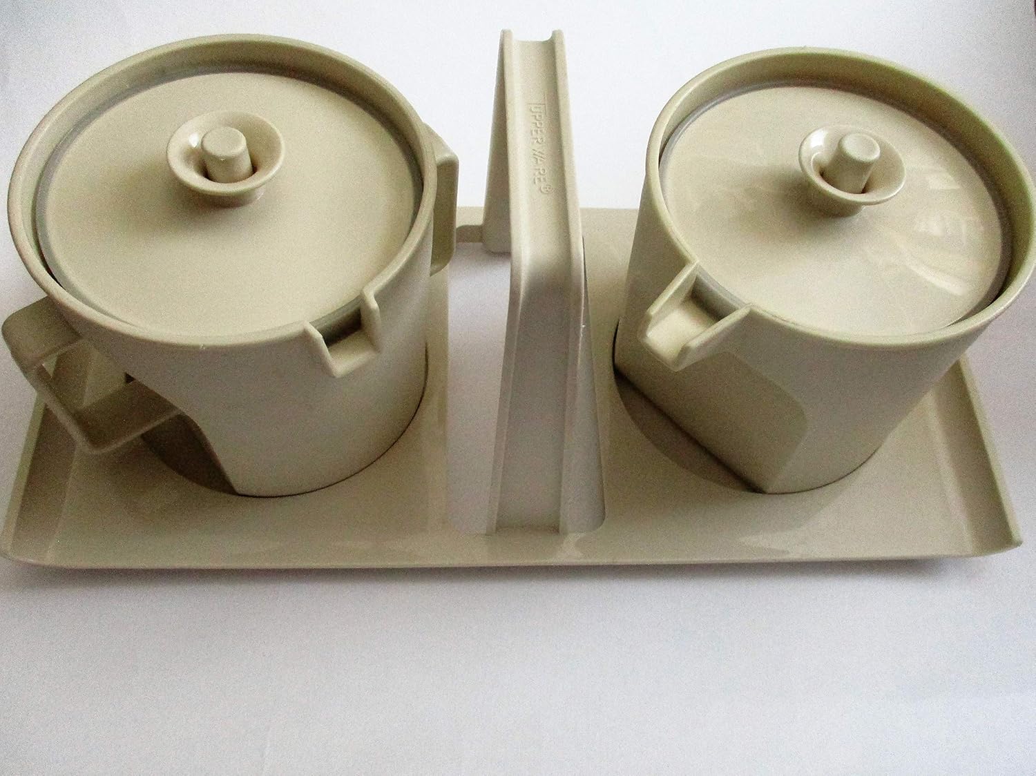 Vintage Tupperware Gold Sugar and Creamer as shown Cream And Sugar Sets Cream