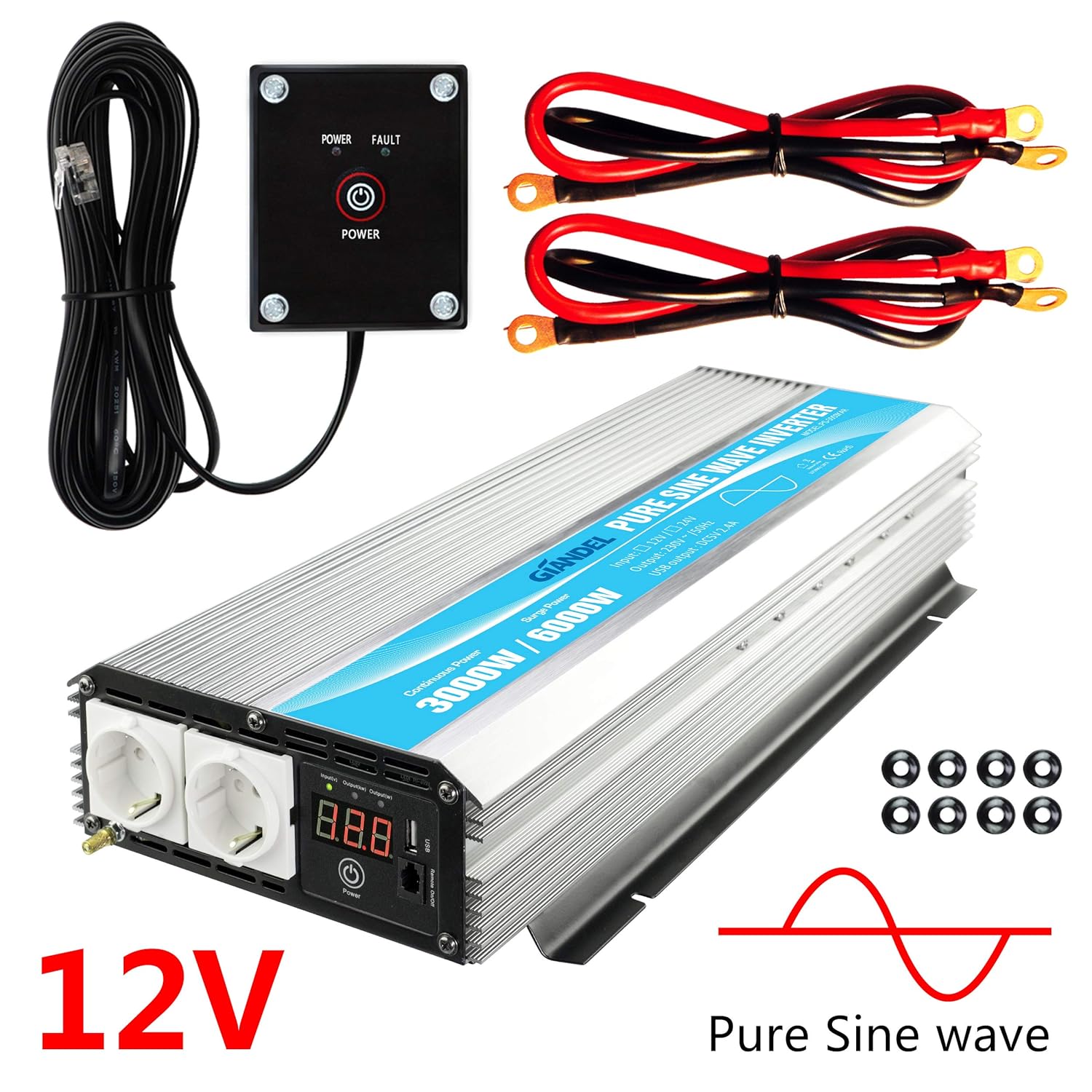 3000W Reiner Sinus Wechselrichter 12V auf 230V Amazon.de Elektronik 3000W Reiner Sinus Wechselrichter 12V auf 230V Amazon.de Elektronik