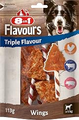 8in1 8in1 Triple Flavour Wings Dog Chew Sticks 113g - Extra Meaty