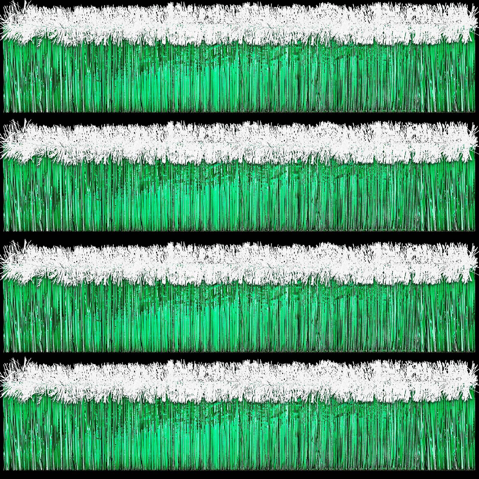 Photo 1 of 10 Pcs St. Patrick's Day Parade Float Gold Green Decoration with Foil Fringe Garland Set of 4 and Metallic Twist Garland Set of 6 Shiny Metallic Tassel Banner Ideal for Parade