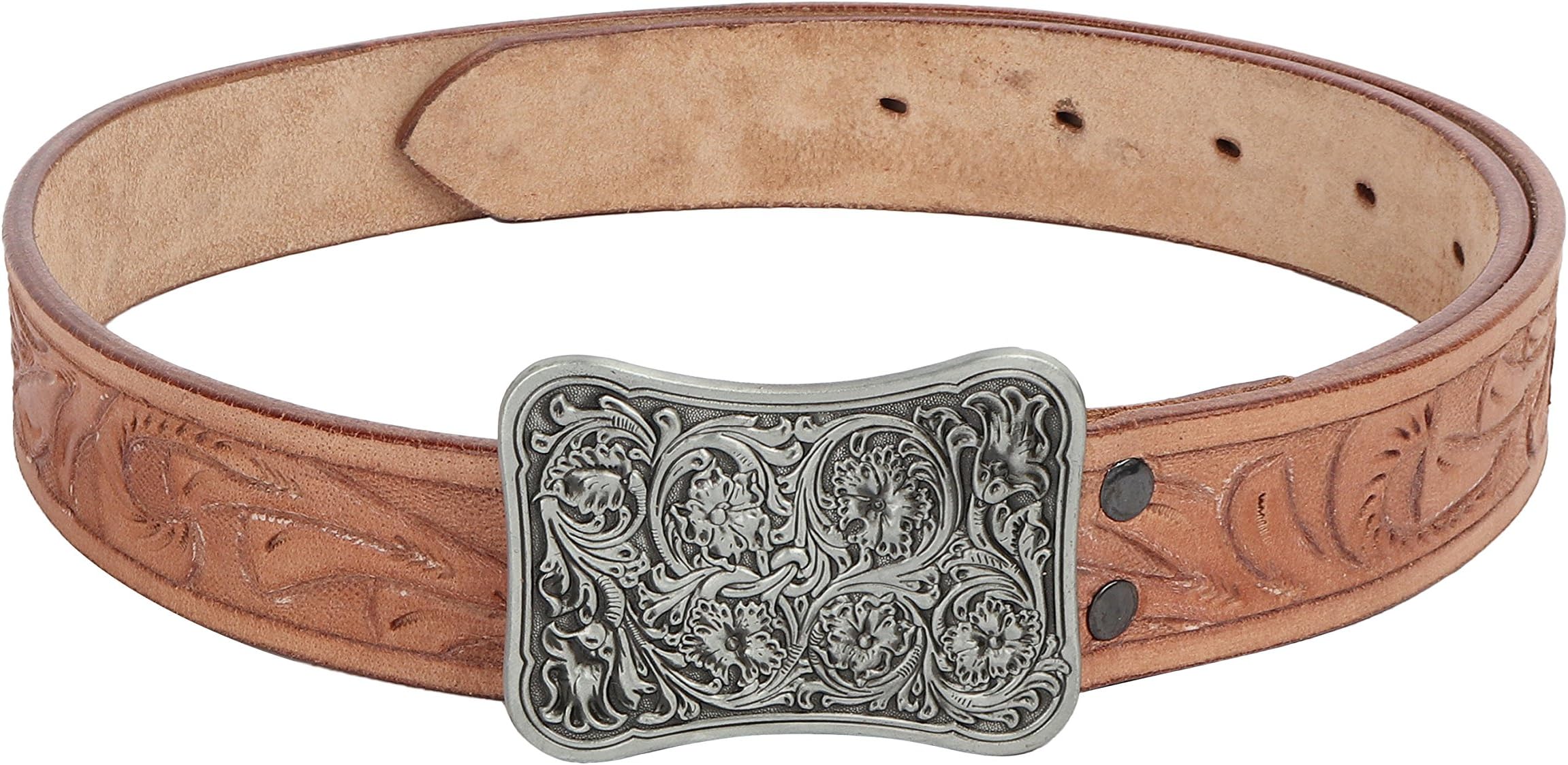 Sri Black And Brown Men's Genuine Leather belt With historical Desgine Funky Cowboy Buckle Size 38