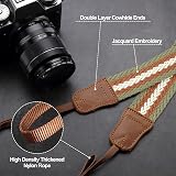 Padwa Lifestyle Camera Strap Cowhide Vintage Woven Multi-Color Adjustable Neck view 2