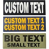 Custom Text Patch, Customizable Text Personalized Large Patch with Hook Loop Fastener