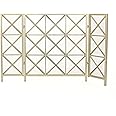 Christopher Knight Home Margaret 3 Panelled Iron Fireplace Screen, Gold