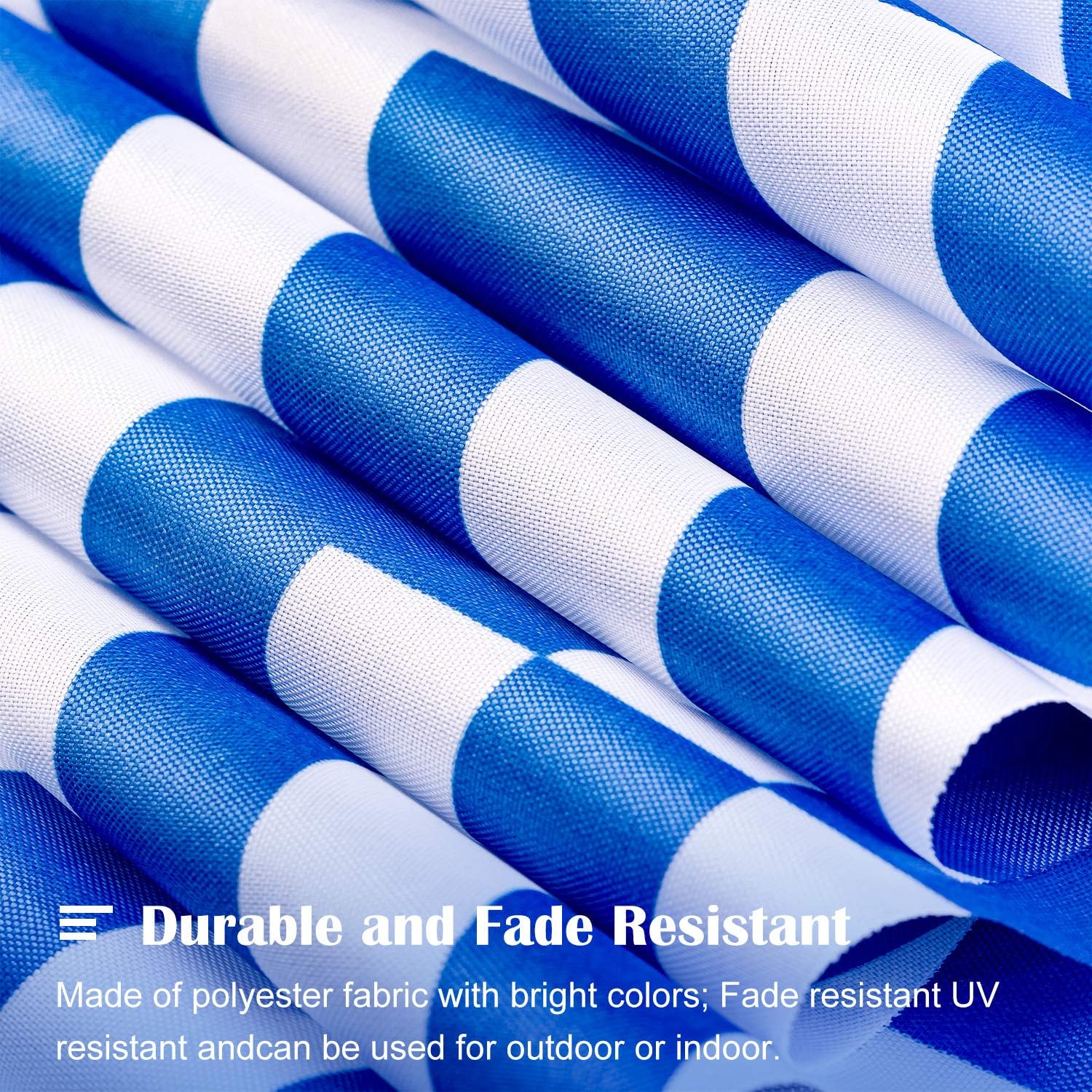 Whaline 30pcs 29.5ft Greek Flag Pennant Banner, Double-Sided, Fade Resistant, Waterproof, Blue & White, Patriotic, National Day, Greece - Image 4