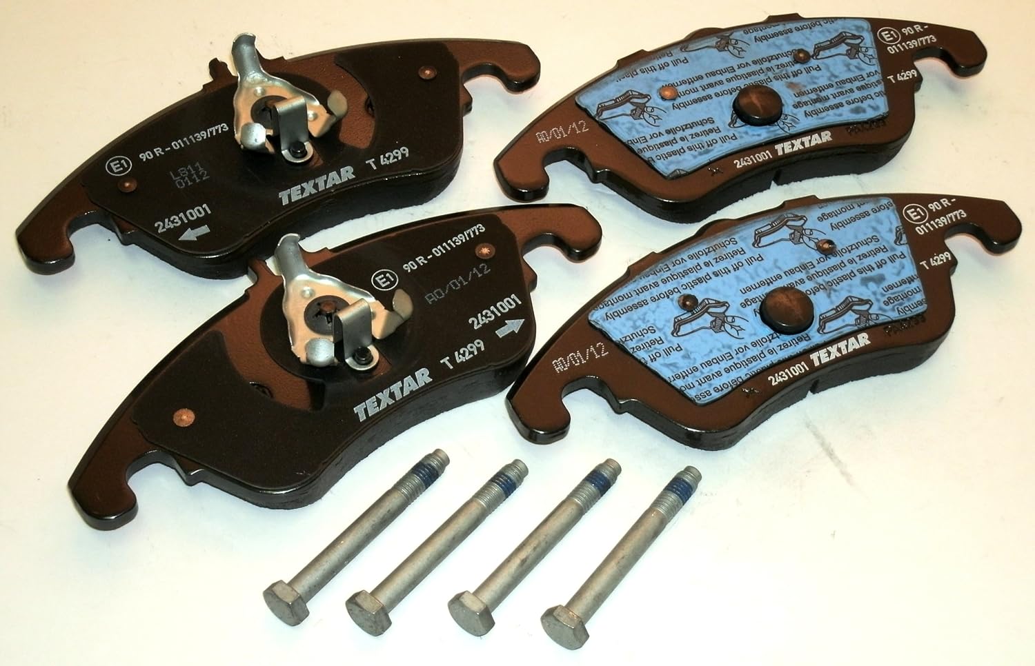 OEM Mercedes Benz FRONT BRAKE PAD SET (4 Pads) C350 E350 E550 (20082012) TEXTAR