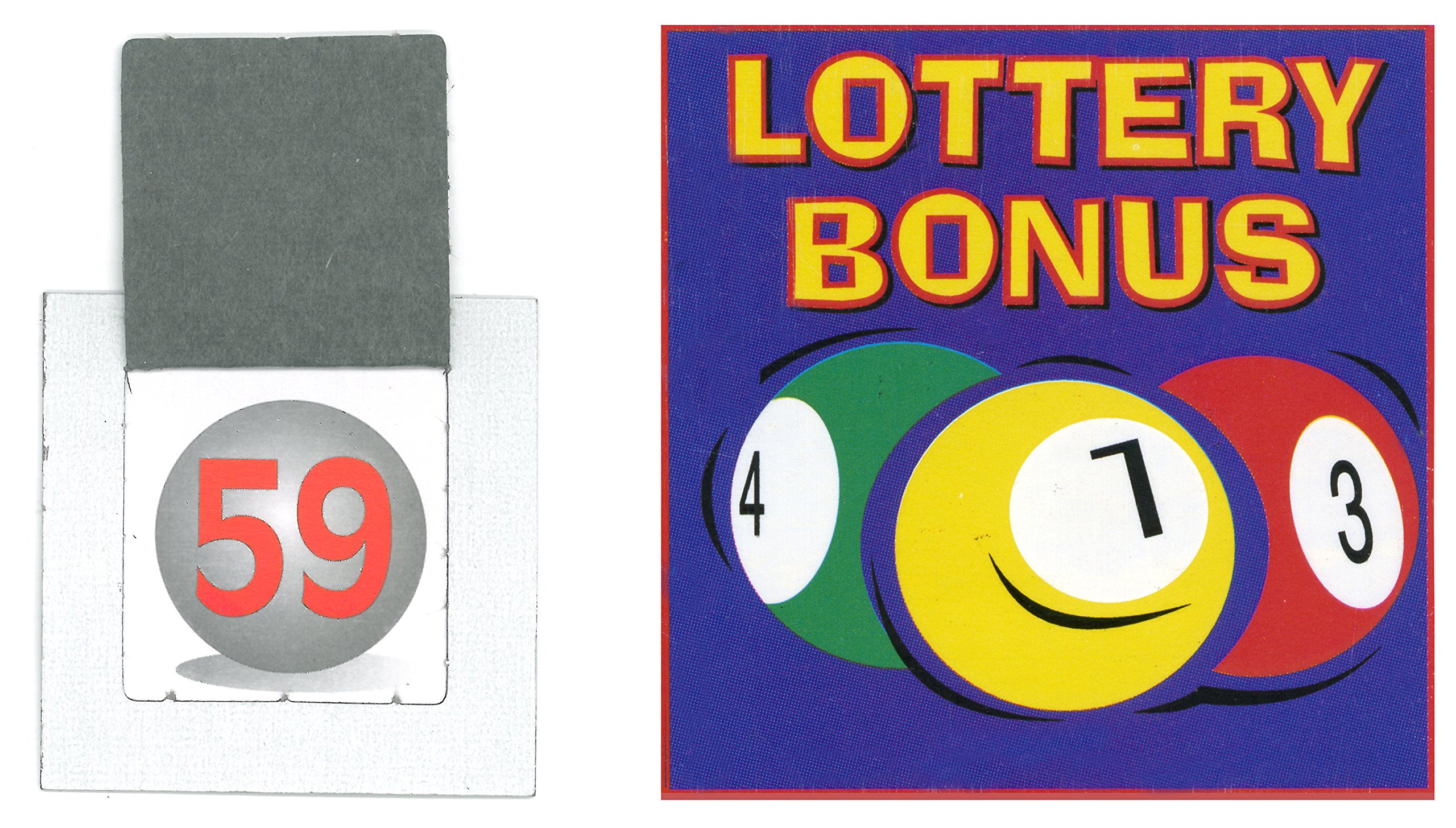 Thomas & Anca Club Supplies Ltd 10 Sets of Lottery Bonus Ball Tickets 1-59