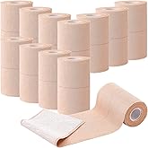 Geiserailie 12 Rolls 4 Inches Elastic Tape Adhesive Elastic Tape Self Adhesive Bandage Wrap Flexible Stretch Bandages for Sports Ankle, Knee and Wrist Animal Pets Protection, 5 Yards