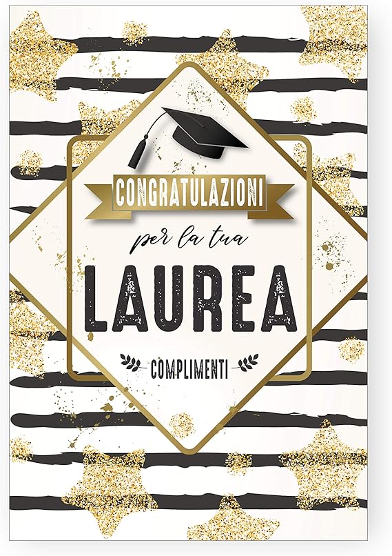 Biglietto Auguri Laurea Gold Stars Amazon It Cancelleria E Prodotti Per Ufficio