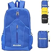 Monaker Ultralight 20L Foldable Backpack, Multi-Pocket Design, Compact to Palm-Sized, Ideal for Hiking, Travel & Daily Use