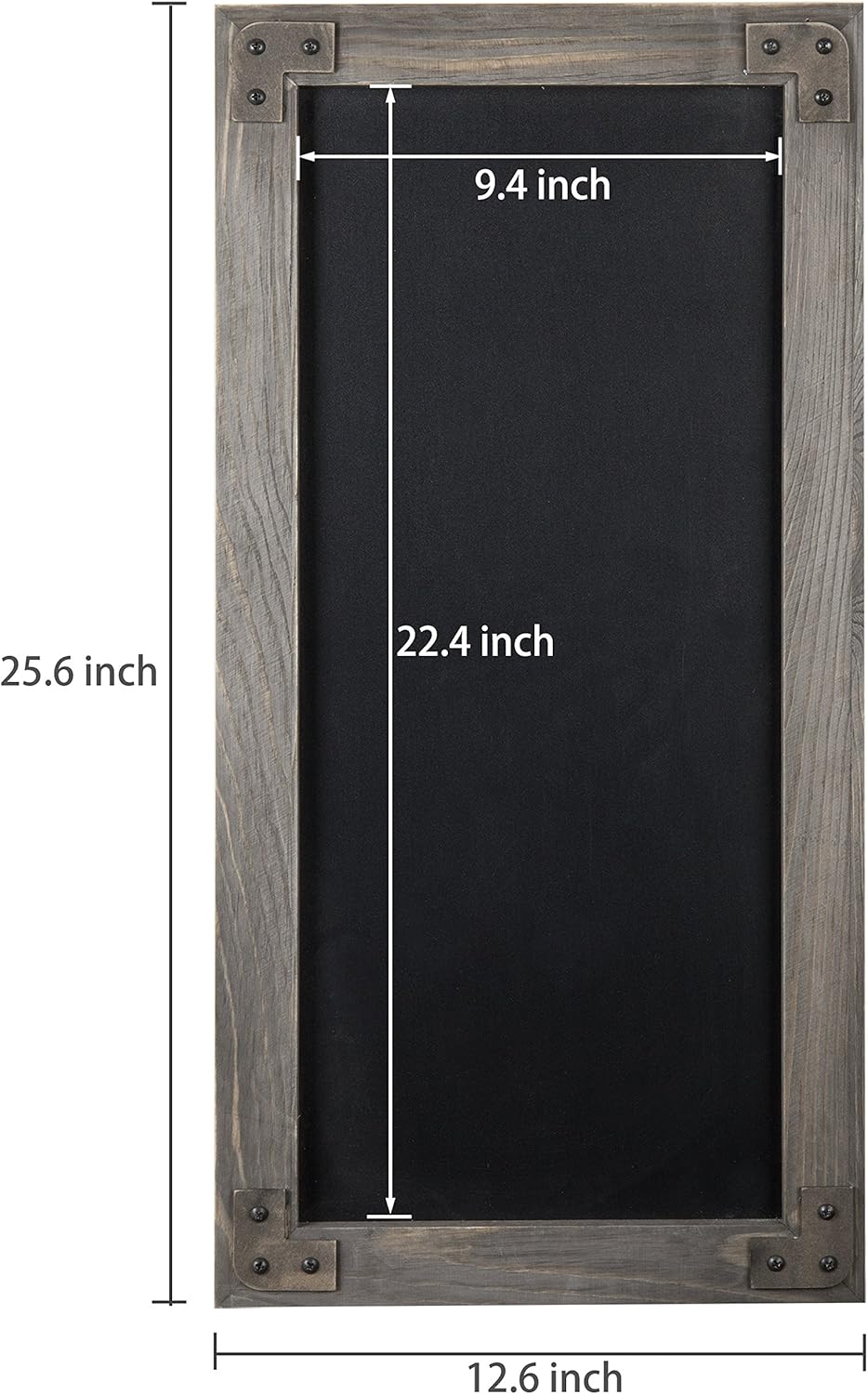 MyGift Rustic 25-Inch Wall-Mounted Chalkboard Sign with Gray Wood Frame: Kitchen & Dining