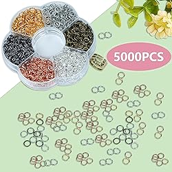 YAKA 5000Pcs 4mm1Box 6 Colors Open Jump Ring,Ring