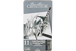 CRETACOLOR Noir Drawing Charcoal, 11 Piece Set, Multicolor