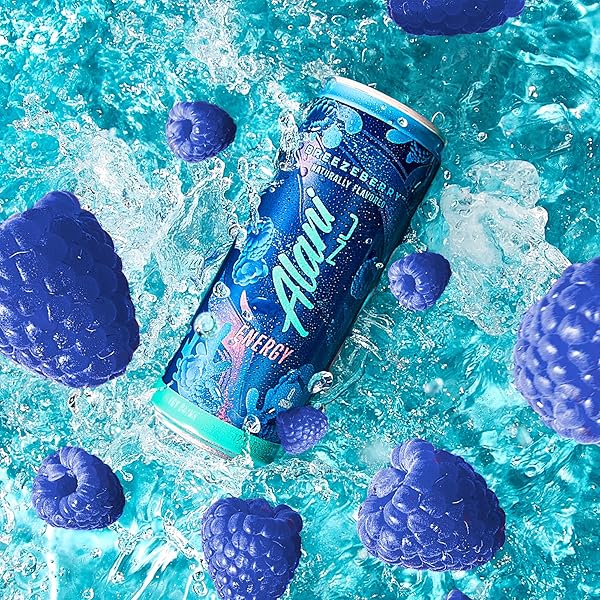 ALANI NU BREEZEBERRY, SUGAR FREE, LOW CALORIE ENERGY DRINKS, 200MG CAFFEINE, BIOTIN, B VITAMINS, ZERO SUGAR, 10 CALORIES, 12 FL OZ CANS, 24 PACK