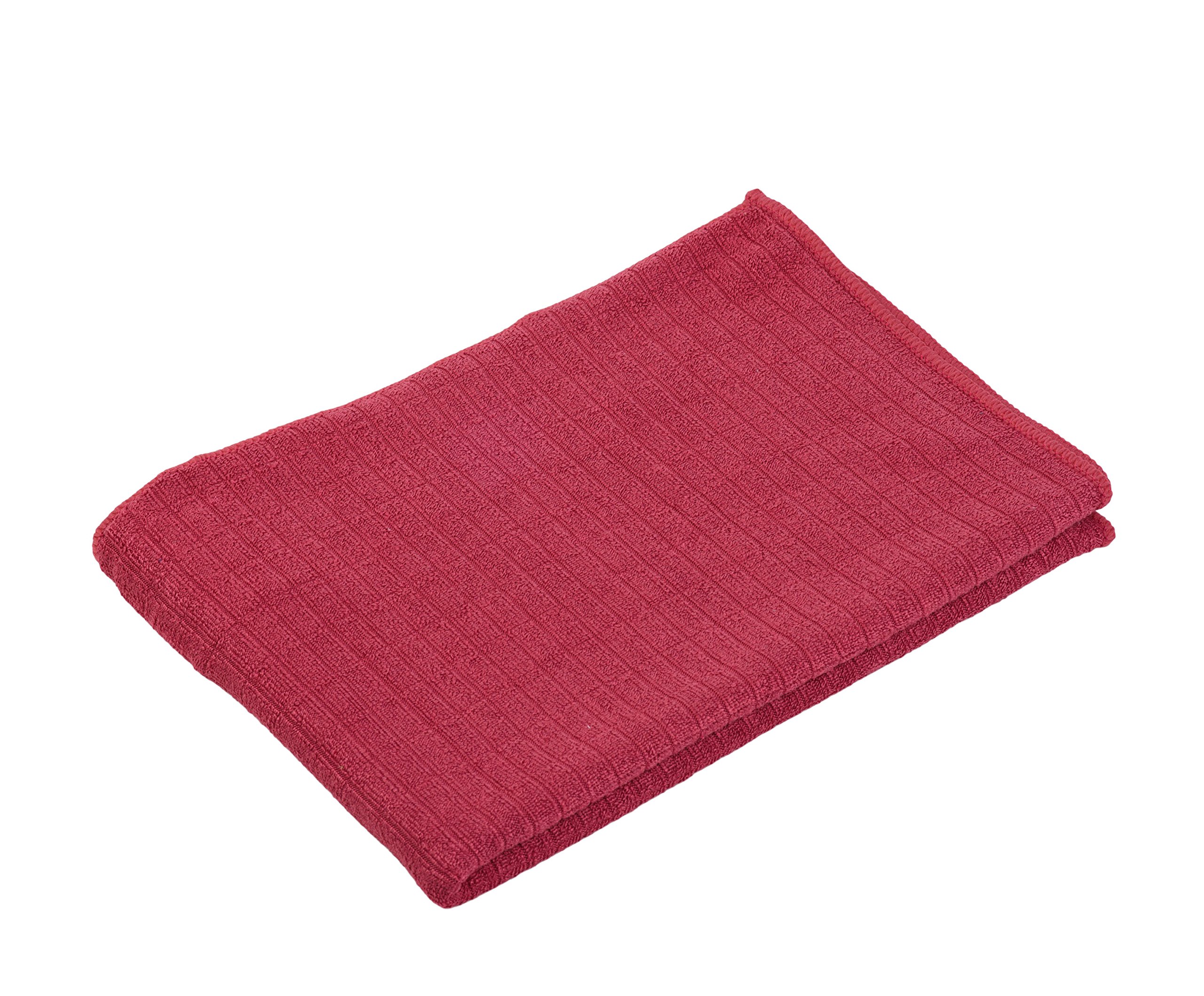 Gözze - Set of 3 Tea Towels, Microfibre, 50 x 70 cm - Bordeaux