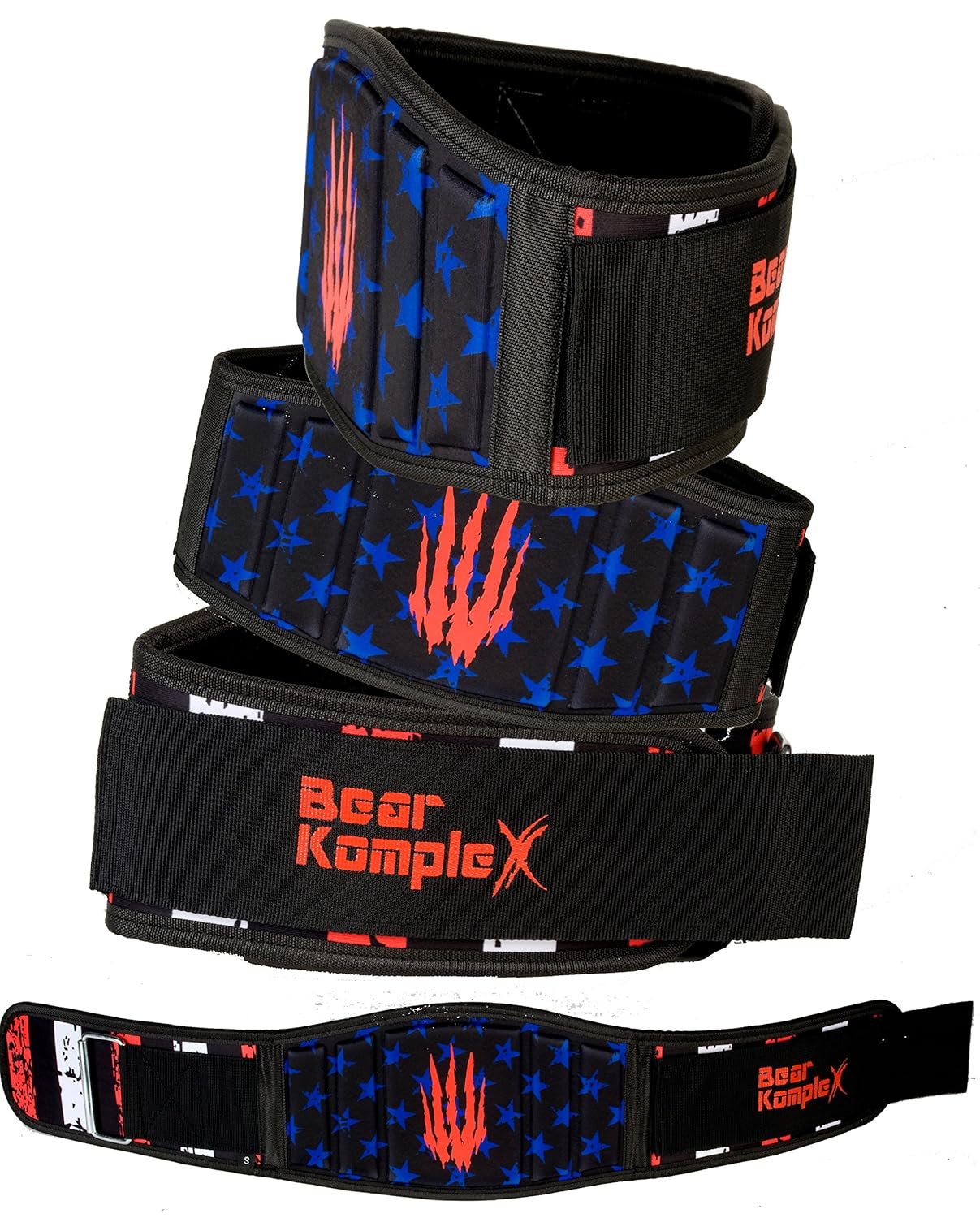 Bear KompleX Weightlifting Belt for Powerlifting, Cross Training, Squats, Weights and More. Low Profile with Super Firm Back for Maximum Stability. Easily Adjustable