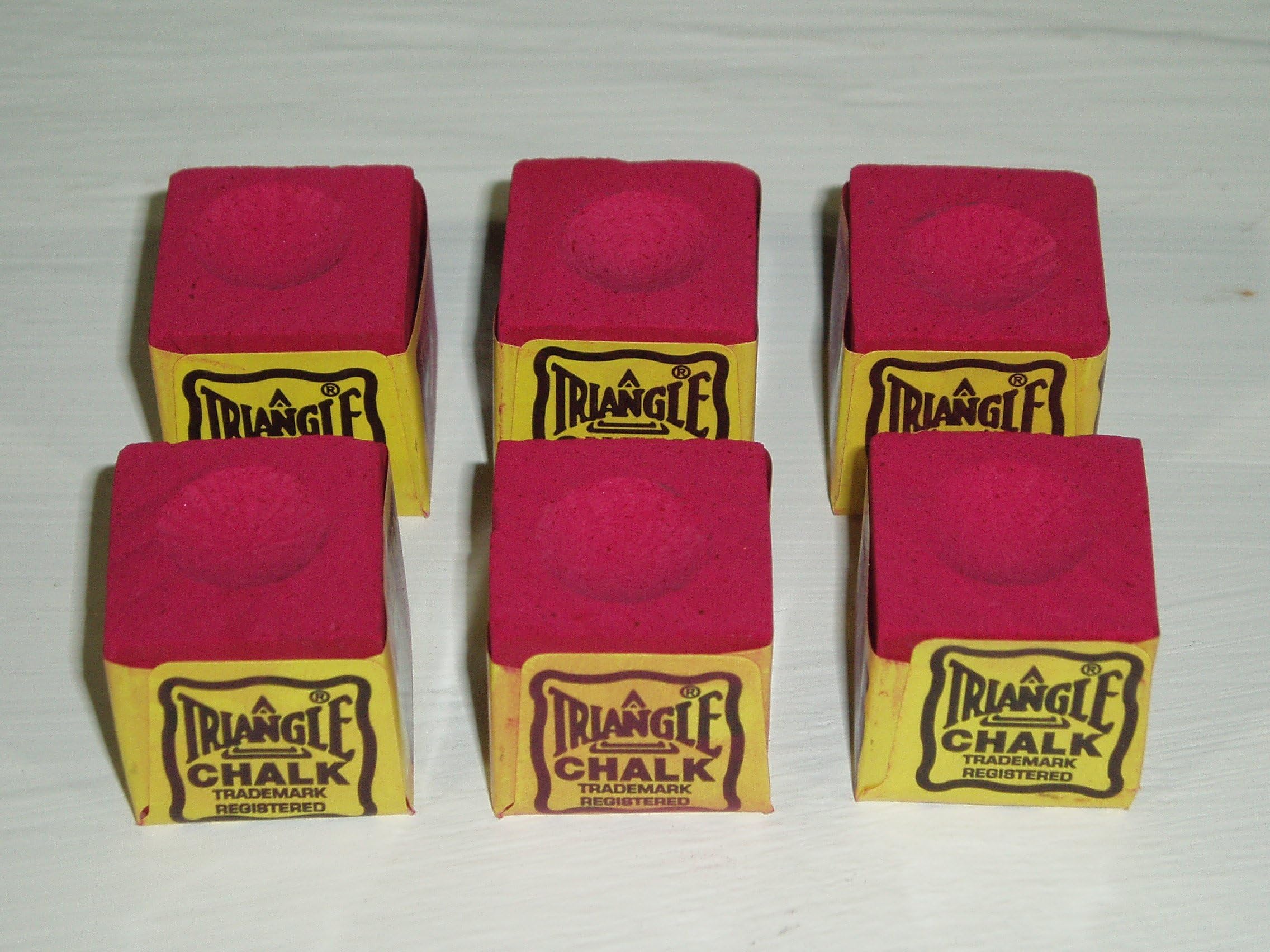 6 x PIECES OF RED TRIANGLE CHALK**