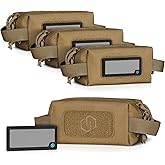 Savior Equipment Loose Sacs 4-Pack Tactical Ammo Pouch Firearm Ammunition Carrier Bag, ID Patches Included, Rifle Carbine Pistol Revolver Ammos Case Shooting Range Gear