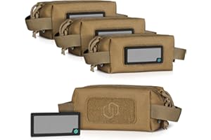 Savior Equipment Mag Buddy 2-Pack Tactical Pistol Mag Pouch Hold Up to 5 Standard Single/Double Stack Magazine, Handgun Magazine Organizer Holder Transportation Carrier, 4 of ID Patches Included