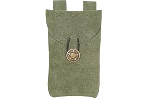 Mythrojan Medieval Renaissance Suede Jewelry Belt Pouch LARP Costume Waist Bag