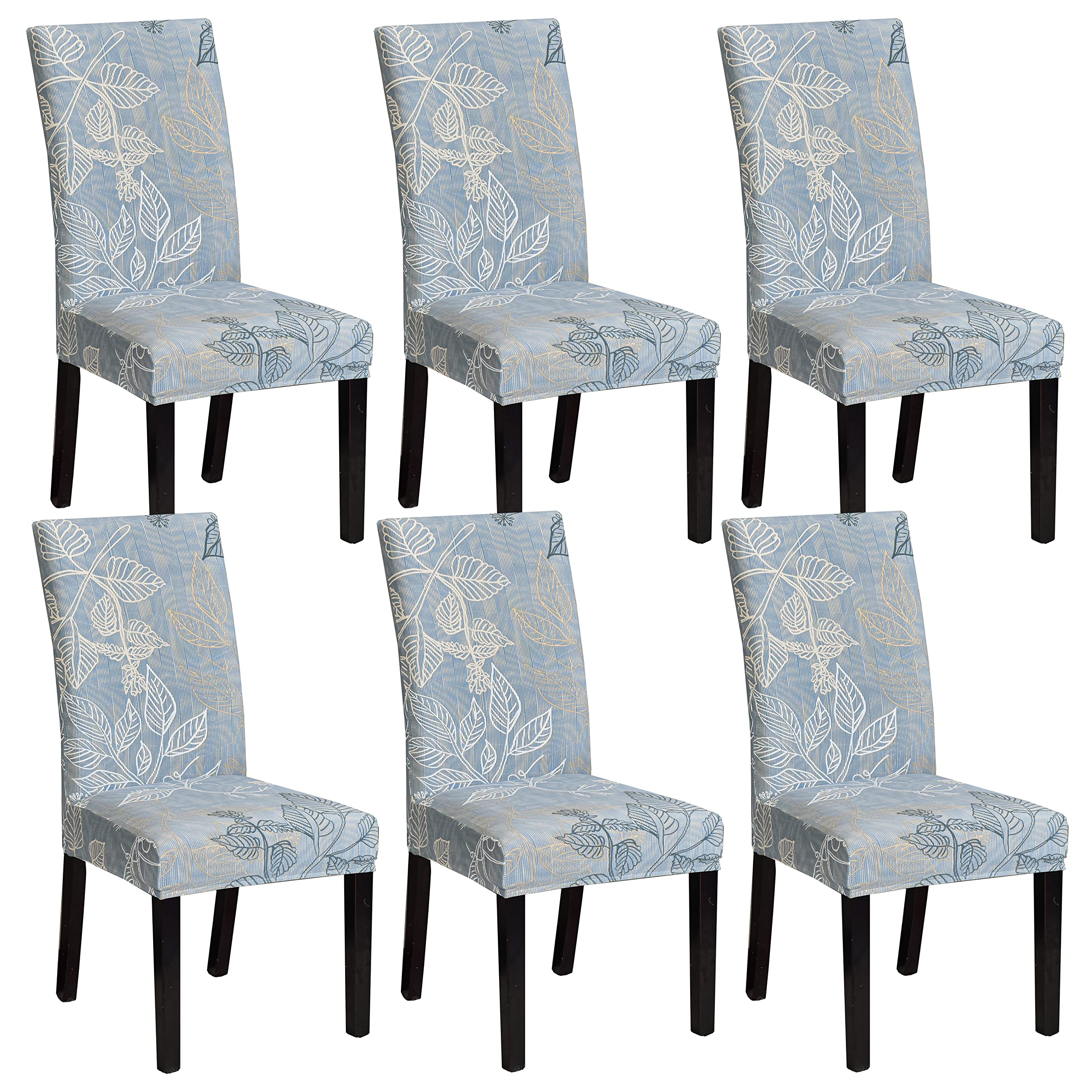 HZDHCLH Chair Covers Set of 4/6 Stretch Modern Chair Slipcovers for Dining Room Kitchen Wedding Party Washable Chair Protector (6pcs, autumn)