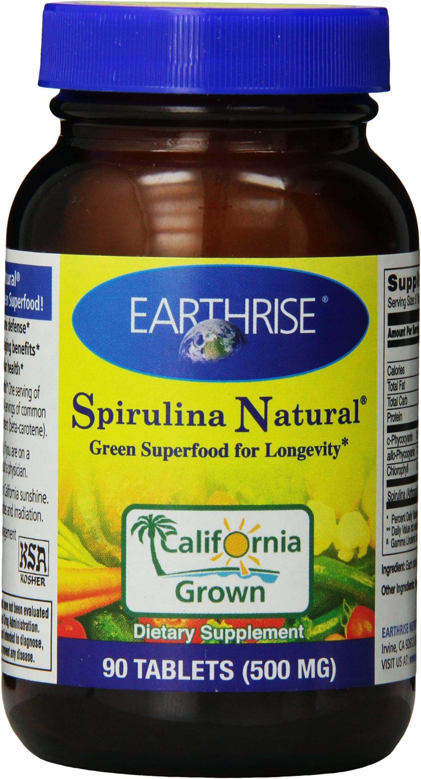 EARTHRISE Spirulina 500 Mg, 0.05 Pounds