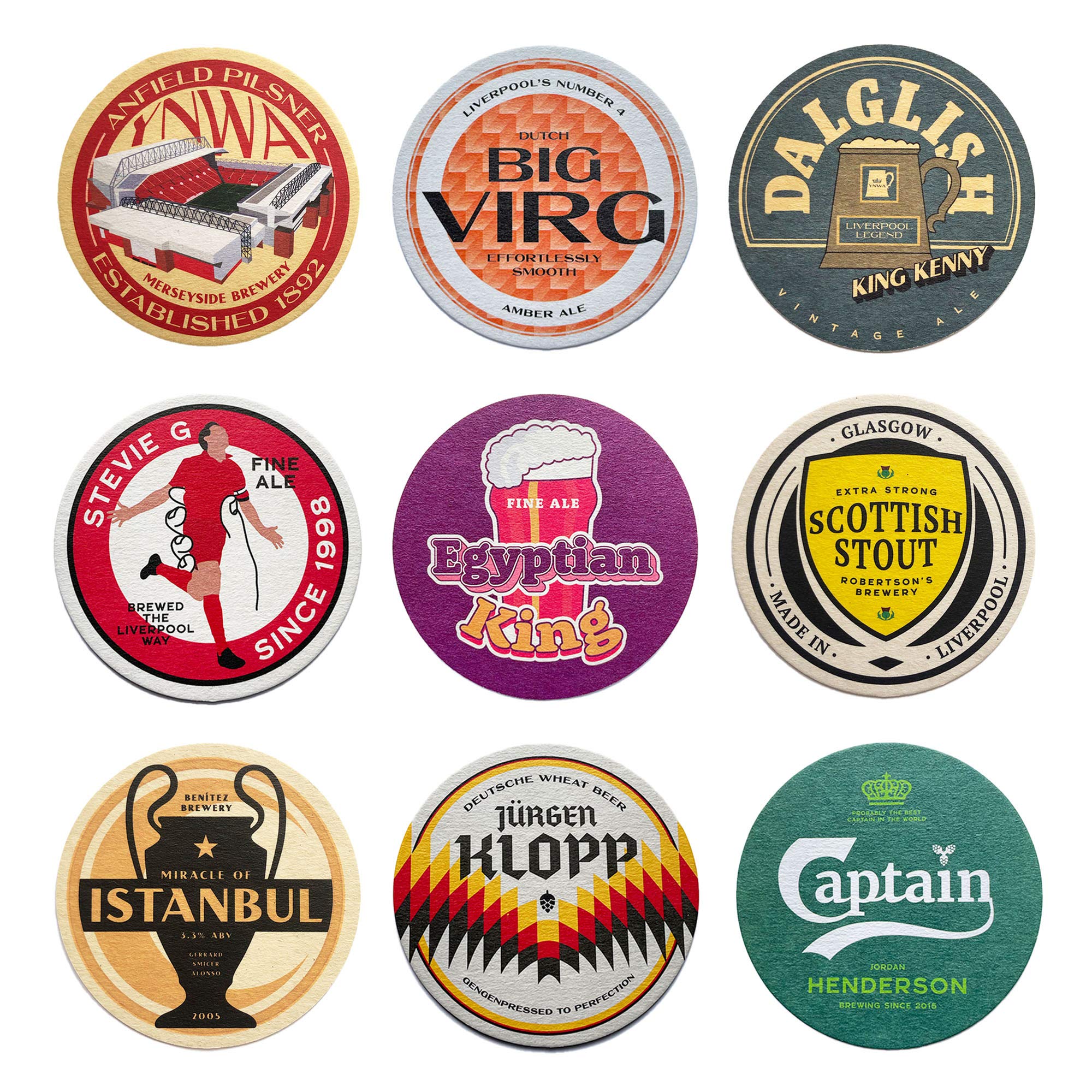 Liverpool Beer Mats x9