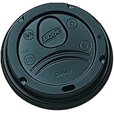 Georgia-Pacific Dixie 10-16 Oz. Dome Hot Coffee Cup Lids by GP PRO (Georgia-Pacific), Black, D9542B, 1,000 Count (100 Lids Per Sleeve, 10 Sleeves Per Case), Large