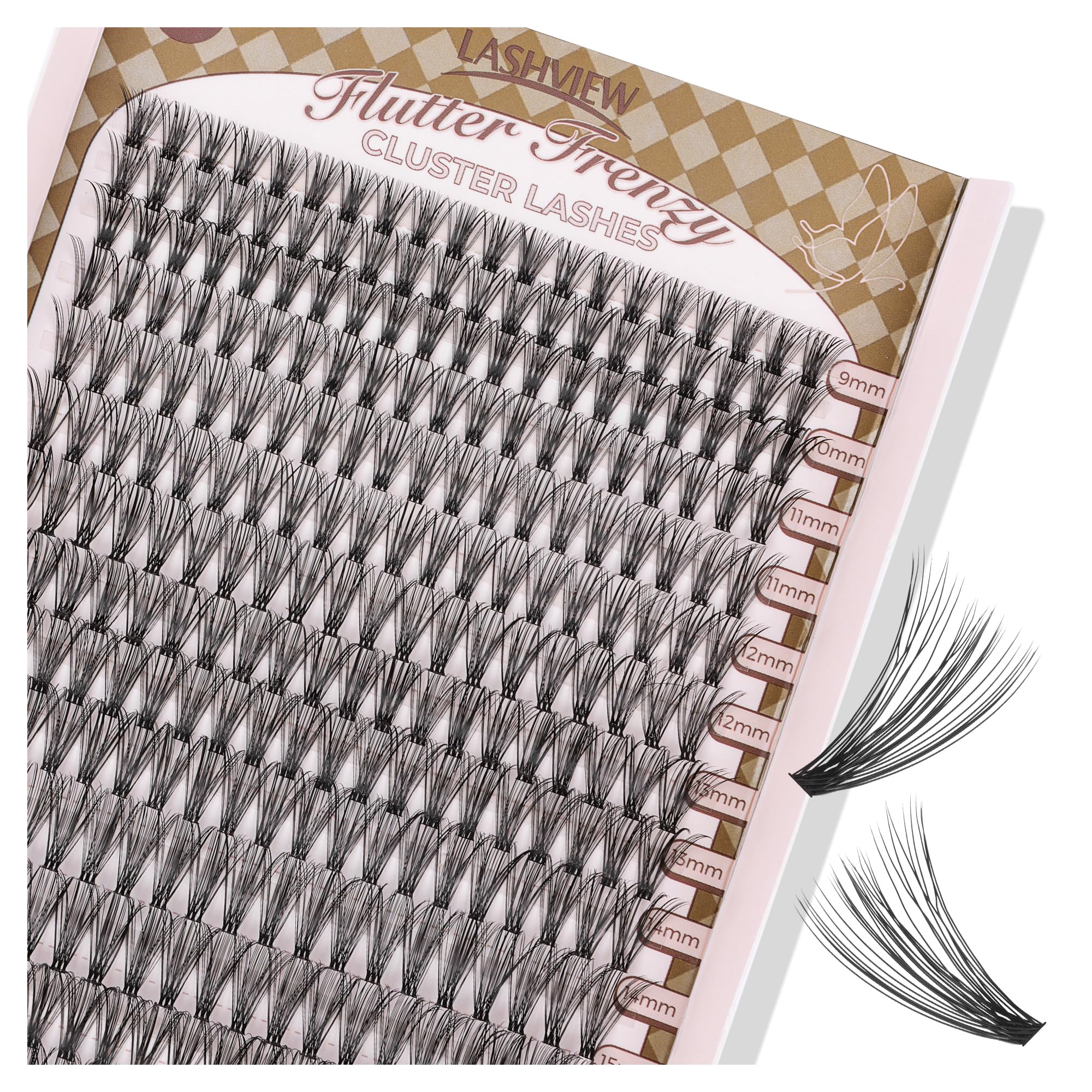 LASHVIEW Lash-Extension-Clusters 280pcs D Curl Lash Clusters Natural Look Cluster Lashes Extensions Super Thin Band & Soft Lashes Reusable 9-16mm MIX (30D) — image 1