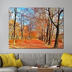 Natural Landscape Canvas Wall Art Autumn Maple