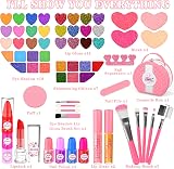 GOLMUD 66 Pcs Kids Makeup Set Portable Stand for Girls 3-12 Years view 2