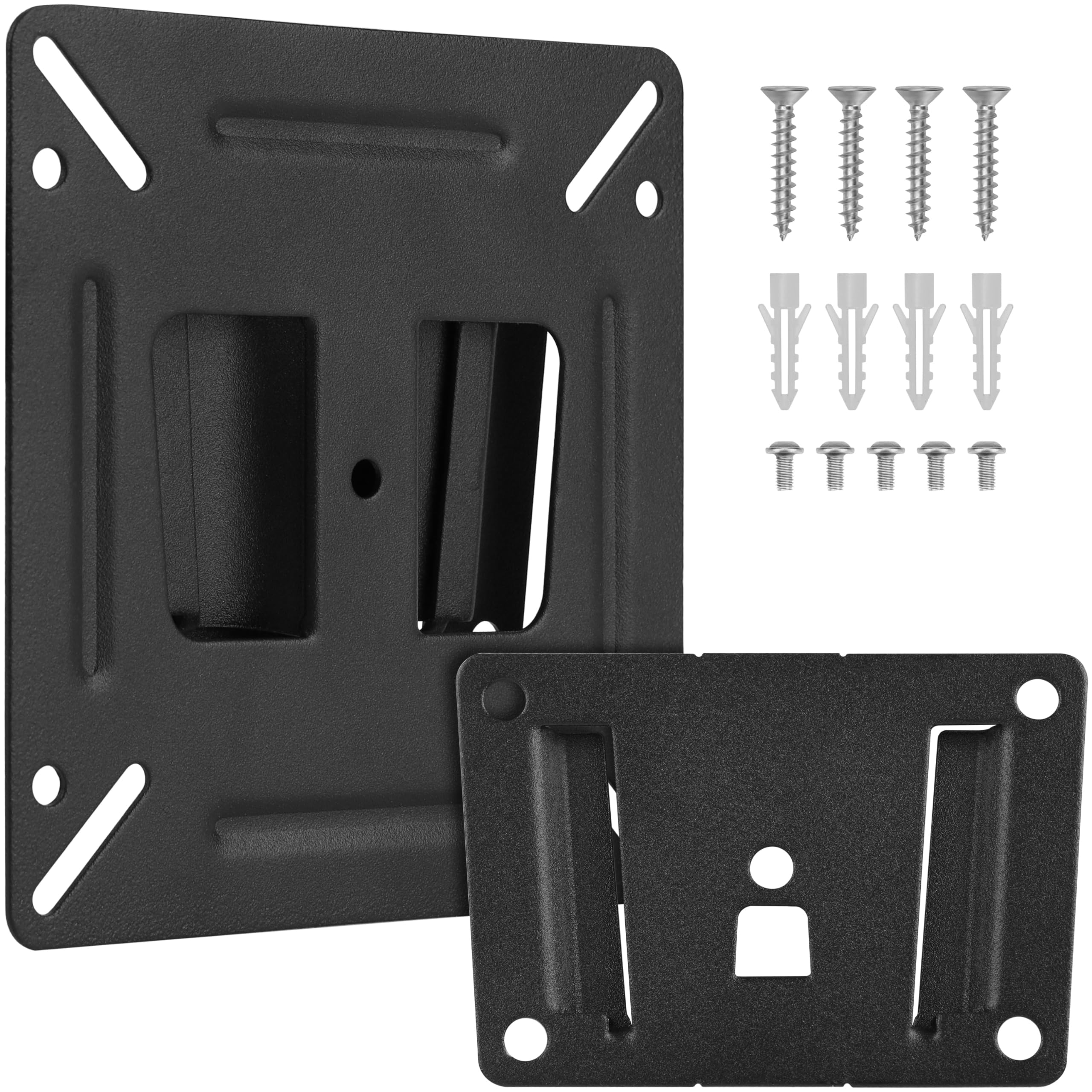Belle Vous Universal TV and Monitor Wall Mount Bracket - Weight Capacity 15kg/33lbs - For Screen Sizes 14-32 Inches - Low Profile RV/Camper TV Mount for LED, LCD, Computer, Flat or Curved Monitors