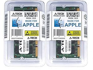 A-Tech for Apple 6GB Kit (1x2GB 1x4GB) DDR2 667MHz PC2-5300 200-pin SODIMM for MacBook (Late 2007, Early 2008, Early 2009), MacBook Pro (Mid 2007, Early 2008), iMac (Mid 2007) - Memory RAM Upgrade