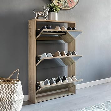 Ks Furniture Niklas 3 Rabats Sonoma Avec Miroir 63 X 103 X 17 Cm Armoire A Ks Furniture Niklas 3 Rabats Sonoma Avec Miroir 63 X 103 X 17 Cm Armoire A