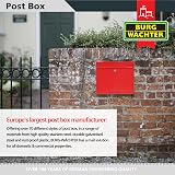 Burg-Wächter MB02R Red Elegance Wall Mounted Weatherproof Post Box 36x31x10cm view 5