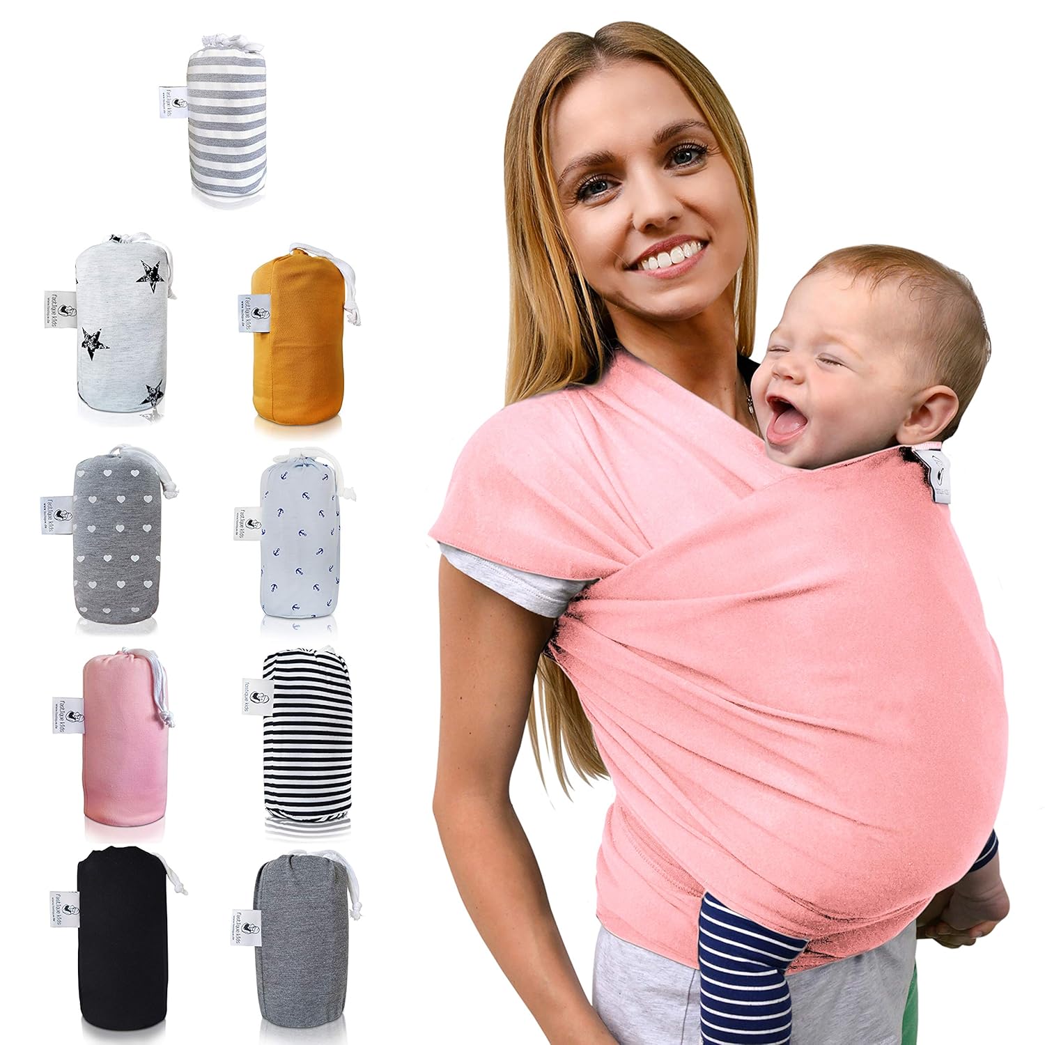 Baby Wrap Carrier Anleitung Fastique Kids® Tragetuch Flamingo Pink