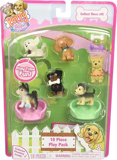 Amazon Com Just Play Set De Puppy In My Pocket 10 Piezas Toys Games