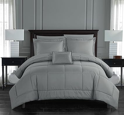 Amazon Com Chic Home Jordyn 8 Comforter Set Pieced Solid Color