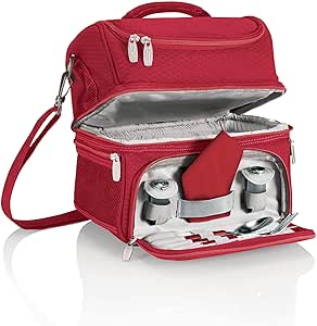 ONIVA - a Picnic Time Brand Pranzo Insulated Lunch Tote, Red
