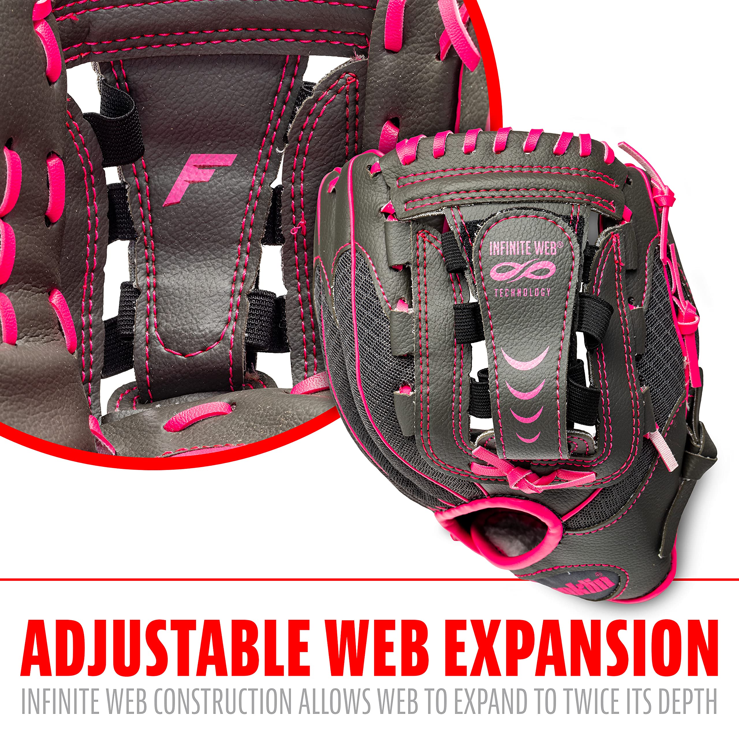 Franklin Sports Youth Teeball Gloves - Shok Sorb Kids Baseball + Teeball Mitt - Boys + Girls Fielder Gloves - 10.5