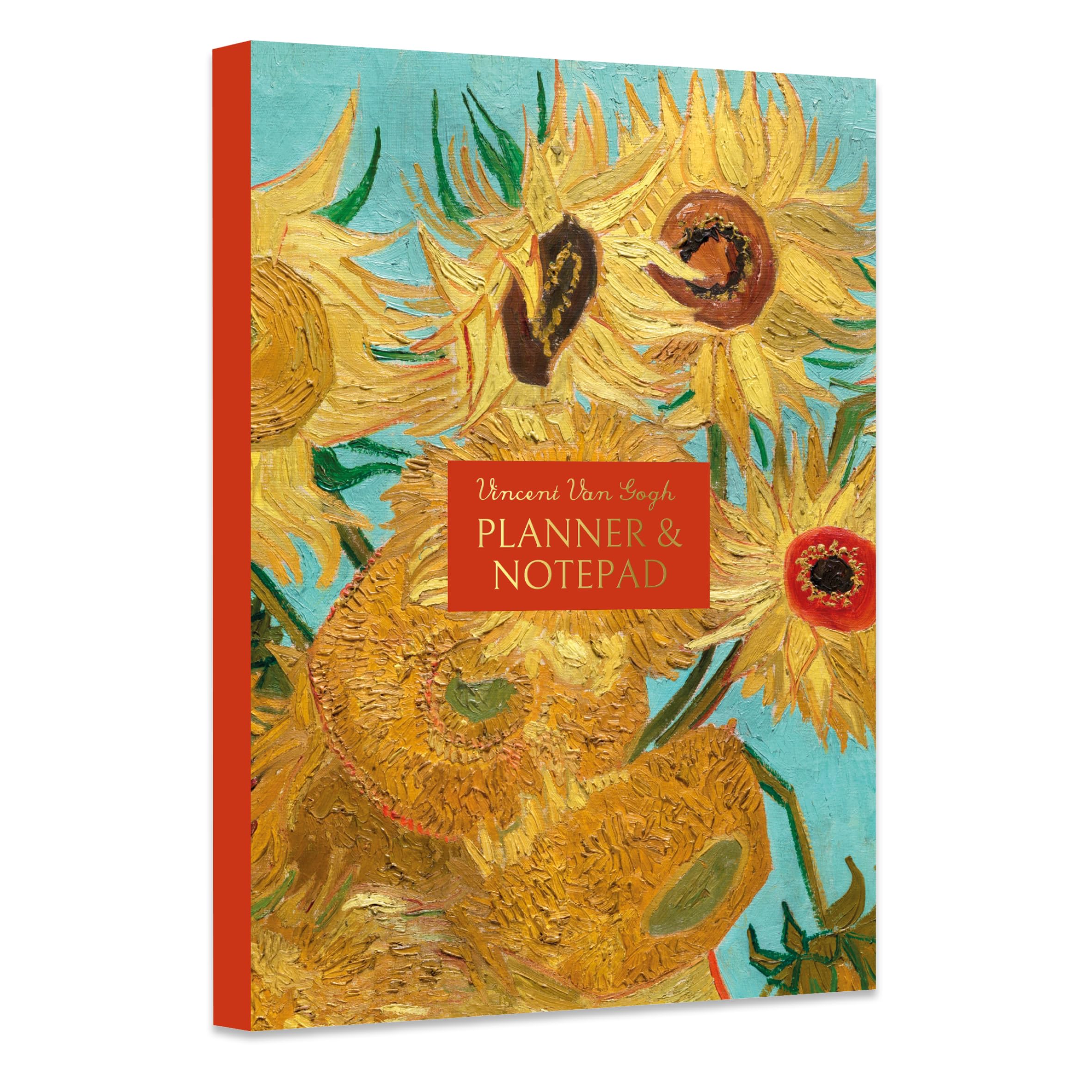 A5 Planner and Notepad with Sticky Notes - Van Gogh Sunflowers Design