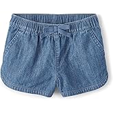 The Children's Place Baby Girls' and Toddler Pull on Chambray Shorts