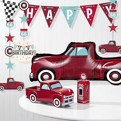 vintage red truck toy