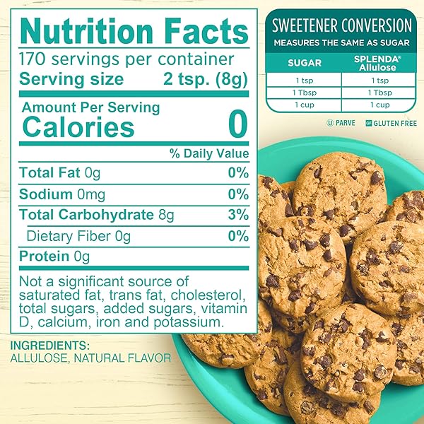 SPLENDA ALLULOSE PLANT BASED ZERO CALORIE SWEETENER FOR BAKING & BEVERAGES, 3 POUND RESEALABLE POUCH