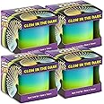 Bedwina 3" Glow in The Dark Coil Spring Toy [4 Pack] - Colorful Neon Rainbow Magic Toys for Girls or Boys, Plastic Coils for Fun Birthday Gift Ideas, Game Prizes and Party Favors for Kids