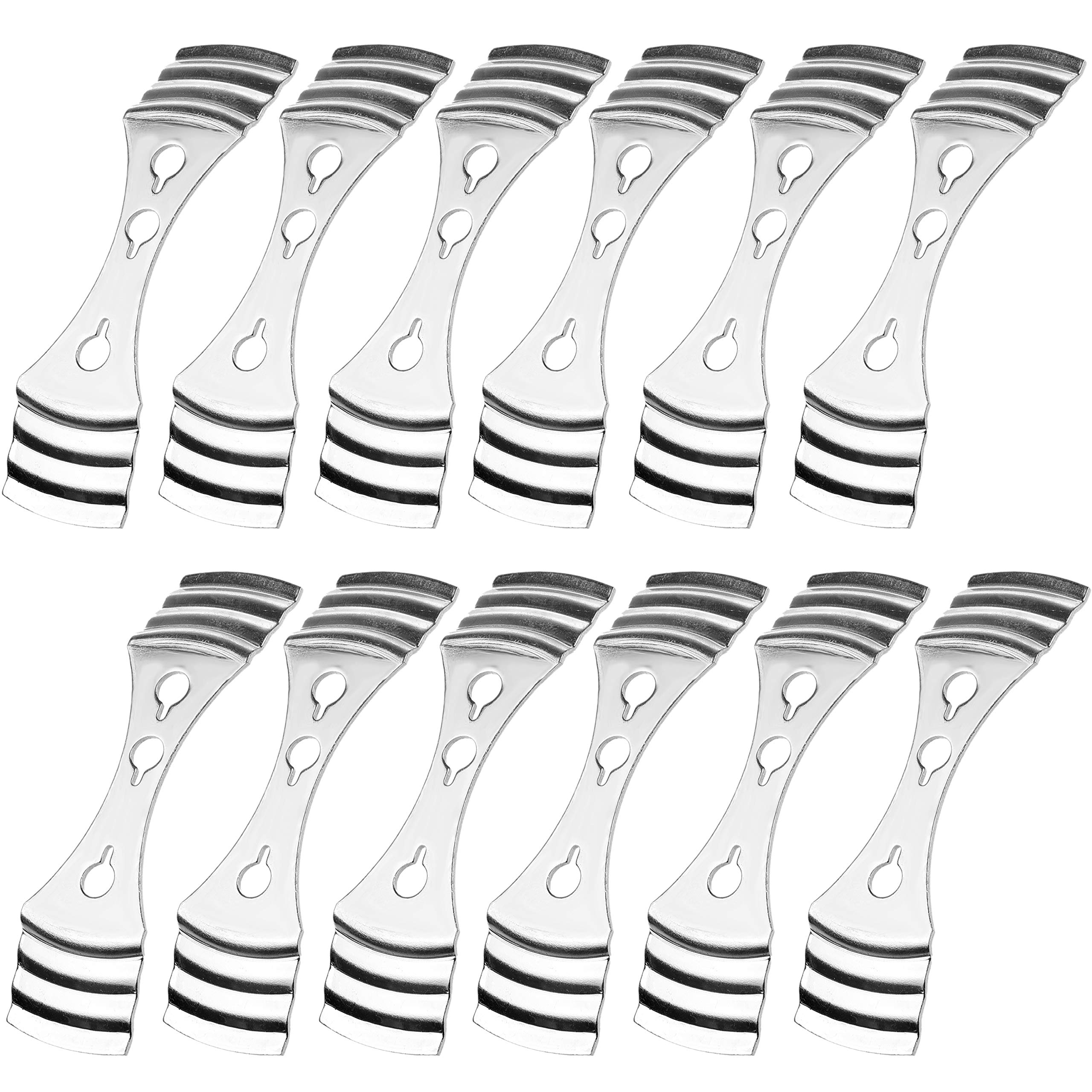 ECO-FUSED Metal Candle Wick Centering Device - 12 Pack - DIY Candle Making - Silver - Durable - 3.7 Inches