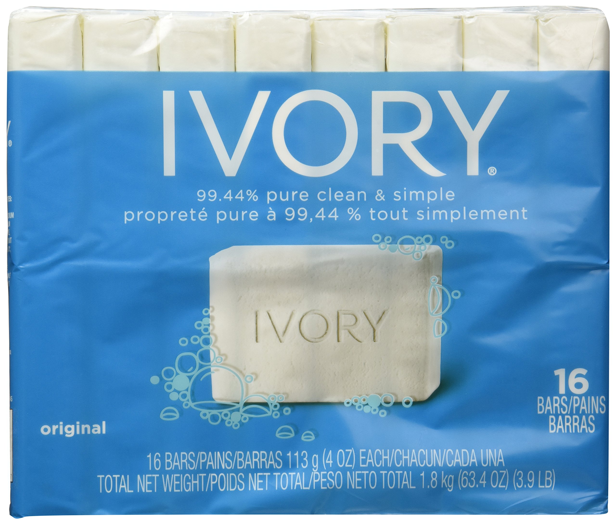 Ivory Bar Original Bath Bar, Family Pack, 3.1 Ounce Bars