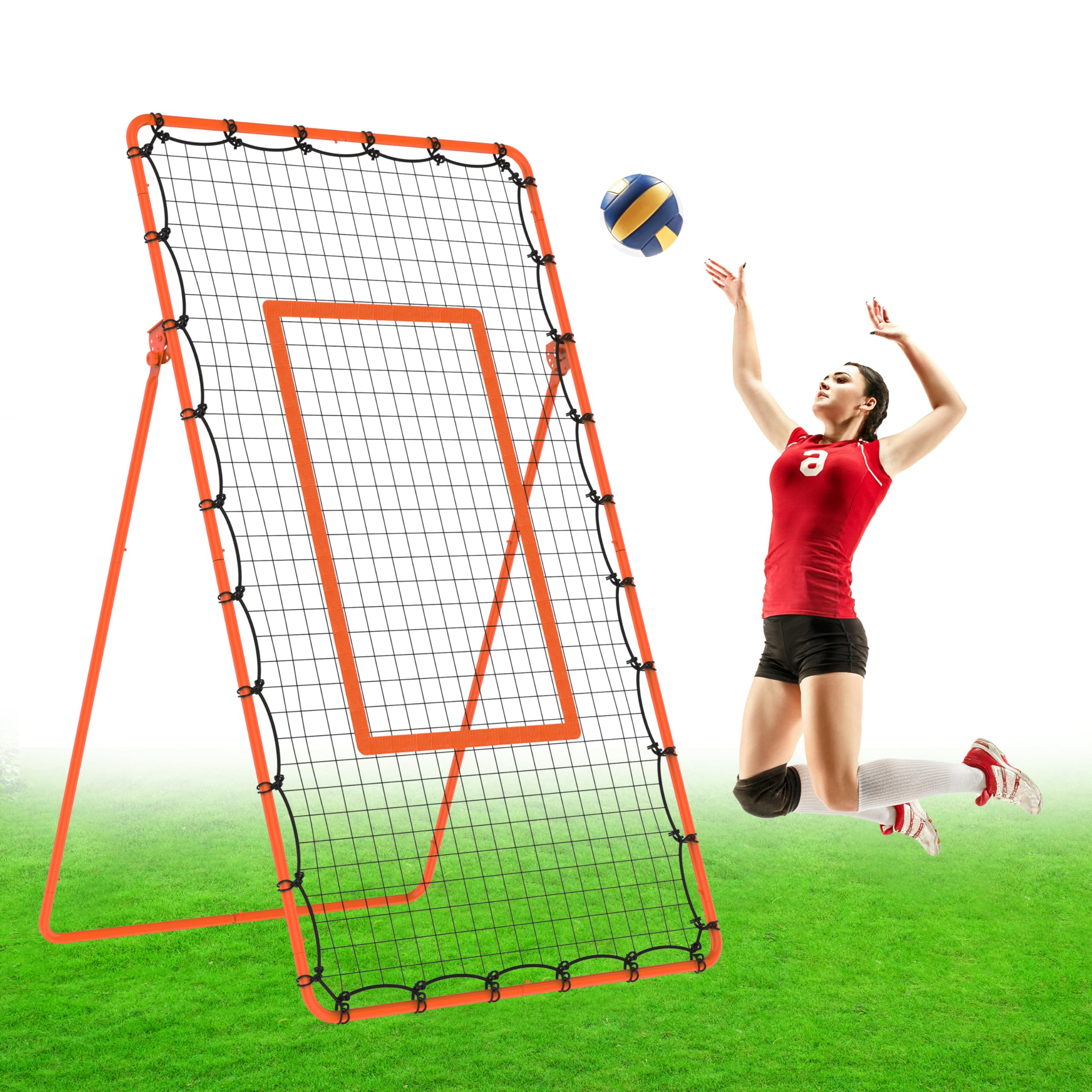Photo 1 of Volleyball Rebounder Net 4x7ft Volleyball Practice Net Rebounder with 5 Rebound Angles |Product Custom Target Area for Volleyball Sports Training Practice