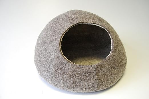 Grottelit Cocon Himalaya Pour Chat En Laine Feutree Fabrique A La Main Au Nepal Amazon Fr Animalerie